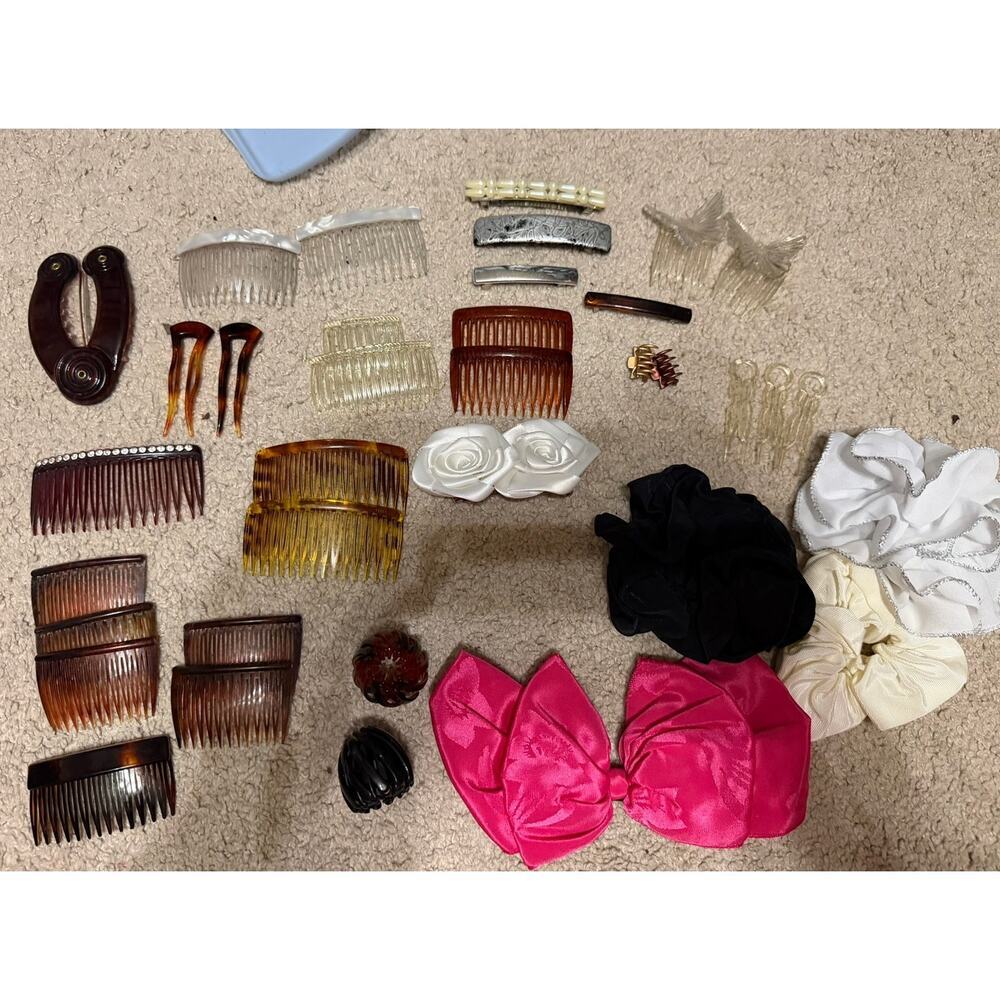 Vintage Hair Clips Lot Goody France Accessories Combs Barrettes‎